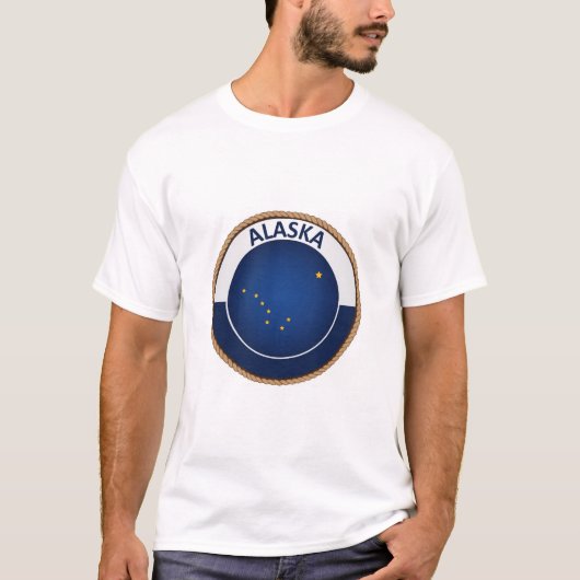 De staat Alaska-vlagzegel T-Shirt (Voorkant)