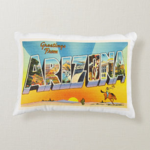 De staat Arizona AZ Old Vintage Travel Souvenir Decoratief Kussen