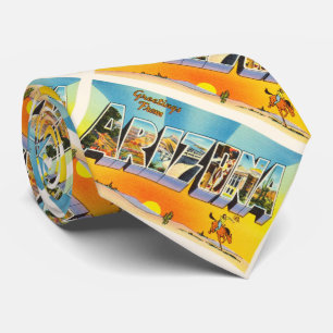De staat Arizona AZ Old Vintage Travel Souvenir Stropdas