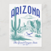 De staat Arizona, Grand Canyon State East. 1912 Briefkaart (Voorkant)
