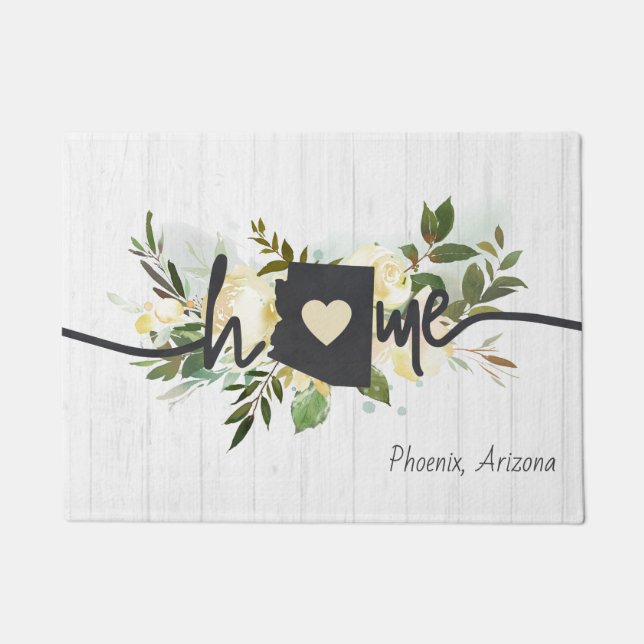 De staat Arizona heeft uw rustieke thuisstad geper Deurmat (Voorkant)