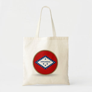 De staat Arkansas Flag Seal Canvas tas