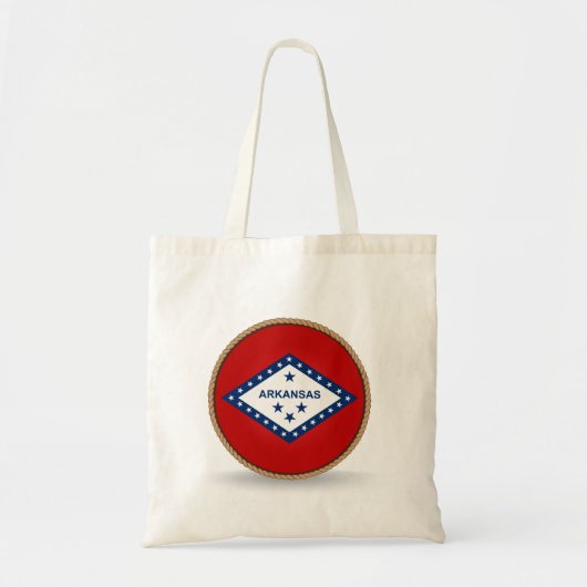 De staat Arkansas Flag Seal Canvas tas (Voorkant)