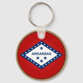 De staat Arkansas Flag Seal Sleutelhanger
