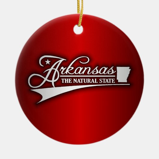 De staat Arkansas Keramisch Ornament (Voorkant)