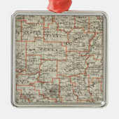 De staat Arkansas Metalen Ornament (Voorkant)
