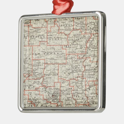 De staat Arkansas Metalen Ornament (Links)