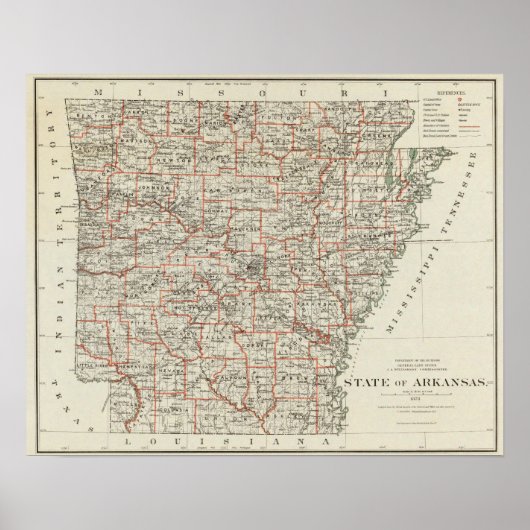 De staat Arkansas Poster (Voorkant)