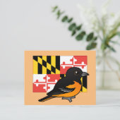 De staat Birdorable van Maryland: Baltimore Oriole Briefkaart (Staand voorkant)