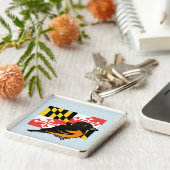 De staat Birdorable van Maryland: Baltimore Oriole Sleutelhanger (Zijkant)
