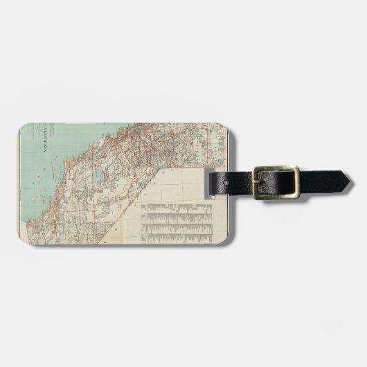 De staat Californië. Bagagelabel (Voorkant horizontaal)