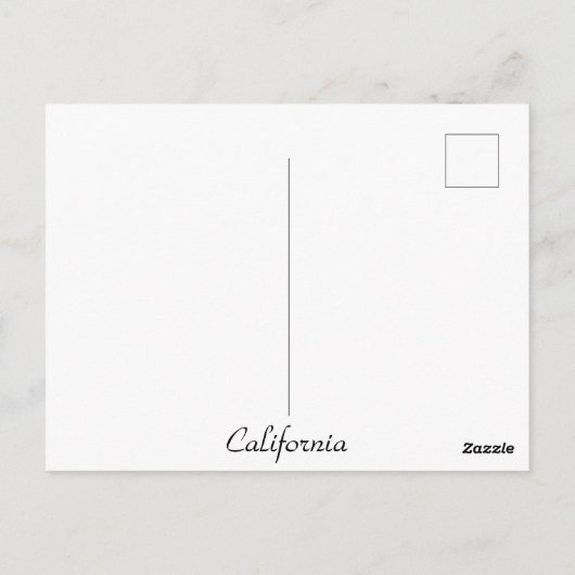 De staat Californië Briefkaart (Achterkant)