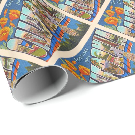 De staat Californië groot Briefkaart van de Brief Cadeaupapier (Rol Hoek)