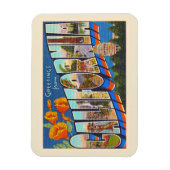 De staat Californië groot Briefkaart van de Brief Magneet (Verticaal)