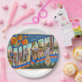 De staat Californië  groot Briefkaart van de Brief Papieren Bordje (Feest)