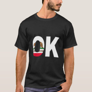 De staat Californische vlag Oklahoma OK Cities en T-shirt