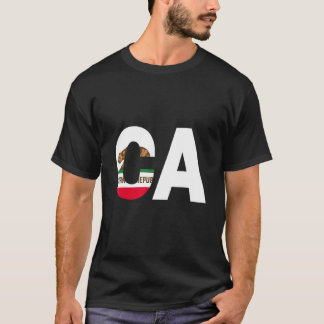 De staat Californische Vlaggensteden en Staten T-shirt