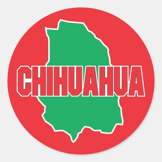 De staat Chihuahua Ronde Sticker (Voorkant)