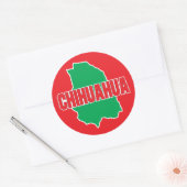 De staat Chihuahua Ronde Sticker (Envelop)