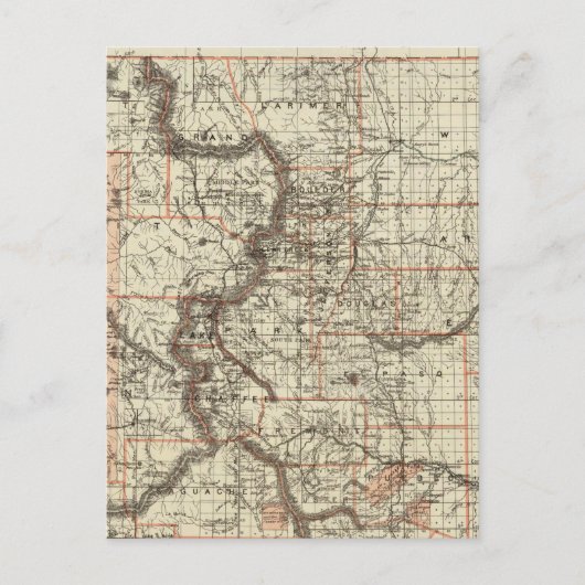 De staat Colorado Briefkaart (Voorkant)