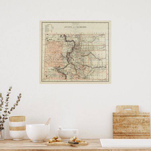 De staat Colorado Poster (Keuken)