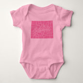 De staat Colorado Shape Baby Bodysuit (Voorkant)