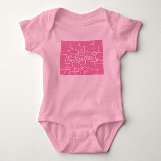 De staat Colorado Shape Baby Bodysuit (Voorkant)