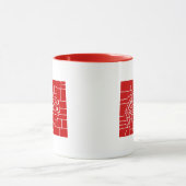 De staat Colorado Shape Red Mok (Midden)