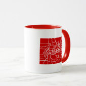 De staat Colorado Shape Red Mok (Voorkant rechts)