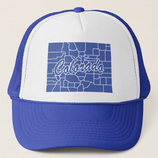De staat Colorado Shape Trucker Hat Pet (Voorkant)
