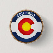 De staat Colorado Vlag Button (Voorkant)