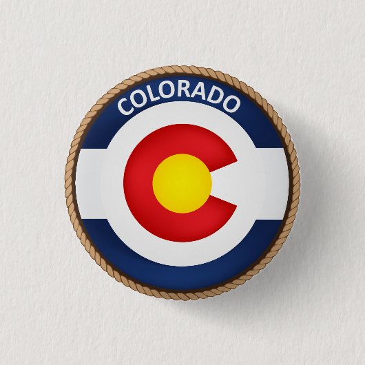 De staat Colorado Vlag Button (Voorkant)