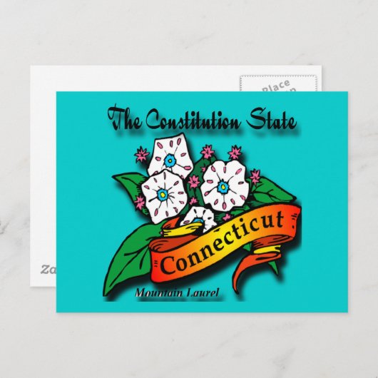 De staat Conn Mountain Laurel Briefkaart (Voorkant / Achterkant)