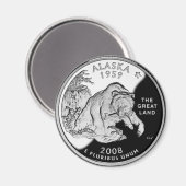 De staat Faux Alaska tart de grote deelstaat Grizz Magneet (Voorkant / Achterkant)