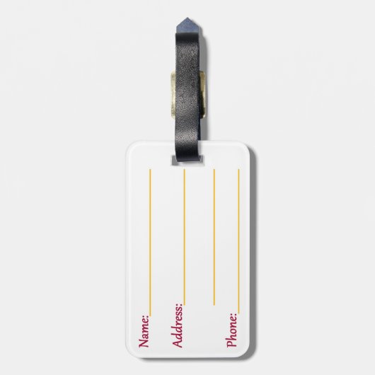 De staat Florida Bagagelabel (Achterkant verticaal)