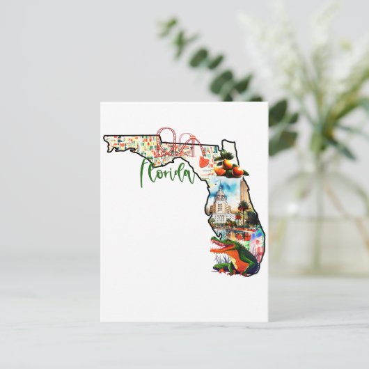 De staat Florida Briefkaart (Staand voorkant)