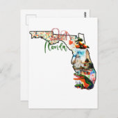 De staat Florida Briefkaart (Voorkant / Achterkant)