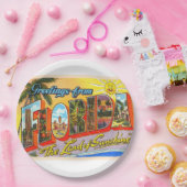 De staat Florida FL  groot Briefkaart Papieren Bordje (Feest)