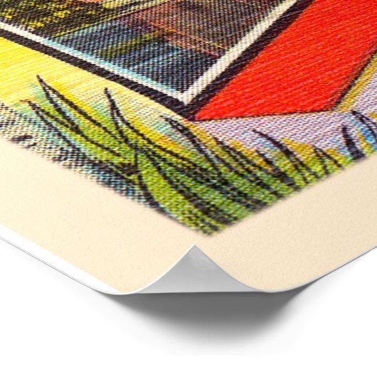 De staat Florida FL  groot Briefkaart Poster (Hoek)