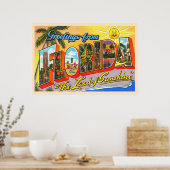 De staat Florida FL  groot Briefkaart Poster (Keuken)