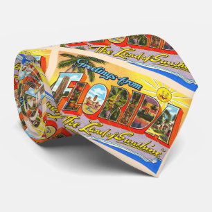 De staat Florida FL  groot Briefkaart Stropdas