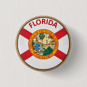 De staat Florida Flag Seal Button (Voorkant)