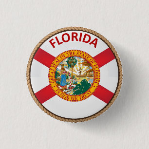 De staat Florida Flag Seal Button