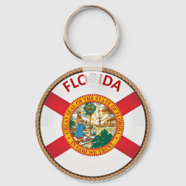 De staat Florida Flag Seal Sleutelhanger