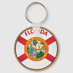 De staat Florida Flag Seal Sleutelhanger