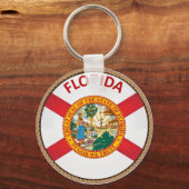 De staat Florida Flag Seal Sleutelhanger (Voorkant)