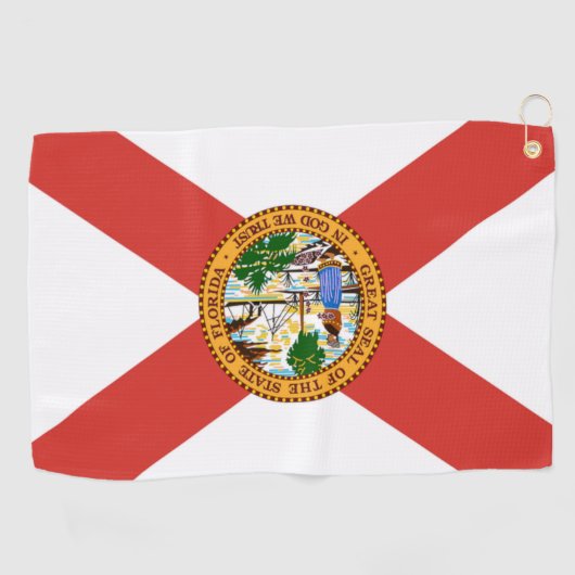 De staat Florida Golf Towel Golfhanddoek (Horizontaal)