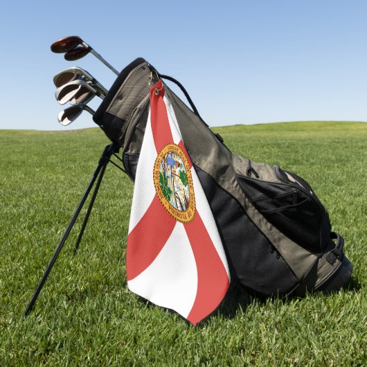 De staat Florida Golf Towel Golfhanddoek (Groen)