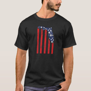 De staat Florida ons vlag Amerika's Indepen T-shirt