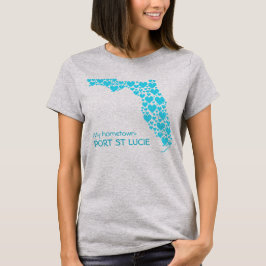 De staat Florida Silhouette Hearts & Hometown T-shirt